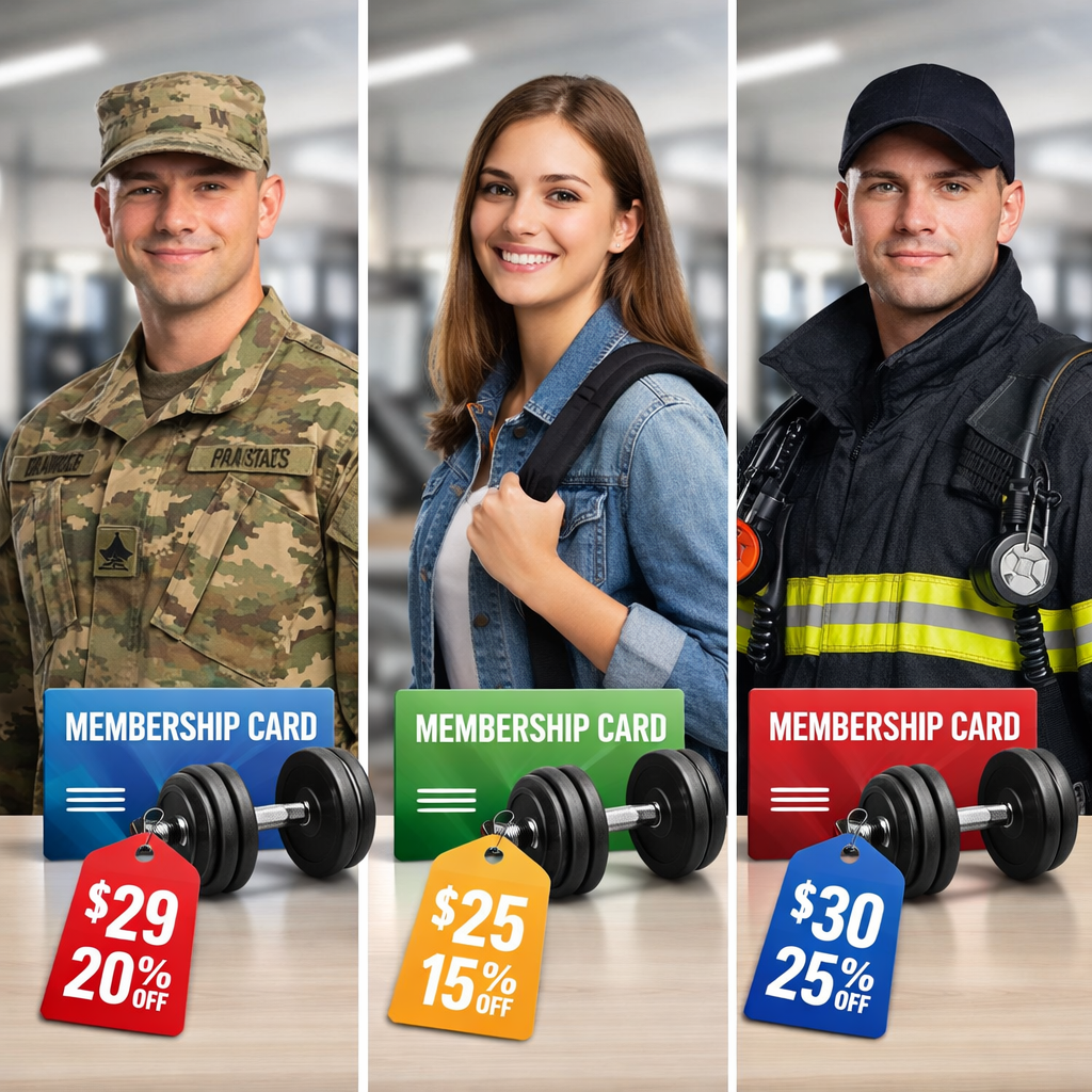 Compare Health Club Deals: Military, Student, First-Responder Savings Explained